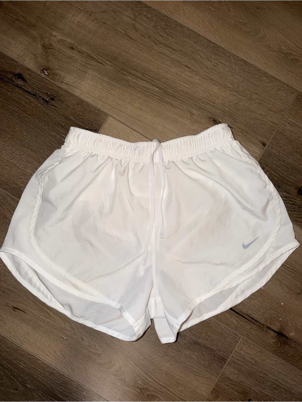 Nike Women's White Running Shorts with Subtle Swoosh